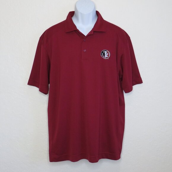 Cutter & Buck* Men's Short Sleeve Florida State Seminole Polo Shirt~ Large - Picture 1 of 12